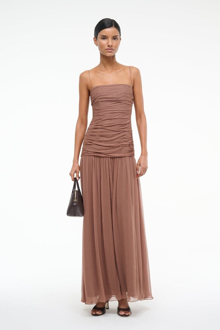 STAUD Dalton Maxi Dress - 14 Mocha